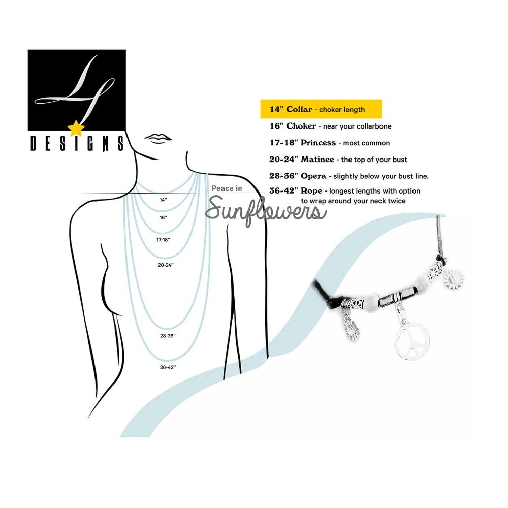 lf Designs: Peace in Sunflowers Choker Collar - Picture 7 of 7